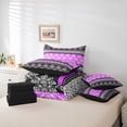 thumbnail image 6 of Feelyou Purple Damask Women Bedding Comforter Set 7pcs, Southwestern King Bedding Sets, 6 of 8