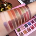 thumbnail image 4 of Paleta de sombras de ojos HUOGUO, purpurina nacarada mate, 18 colores, 4 of 4