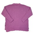 thumbnail image 2 of SEVEN7 Ladies Textured Soft Cozy Loose Knit Chenille Pullover Sweater (Wild Orchid, L), 2 of 2