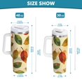 thumbnail image 6 of Yayeee 40oz Double-Wall Insulated Stainless Steel Tumbler with Handle Bottle, Beige Leaves, 6 of 8