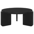 thumbnail image 3 of Cordova Round Solid Wood Coffee Table Black, 3 of 5