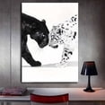 thumbnail image 6 of Mudket Black & White Leopard Panther Nuzzle Canvas Wall Art, Modern Minimalist Canvas Art for Living Room Bedroom Print for Entryway Home Decor , Framed Ready to Hang - 12"L x 8"W, 6 of 9