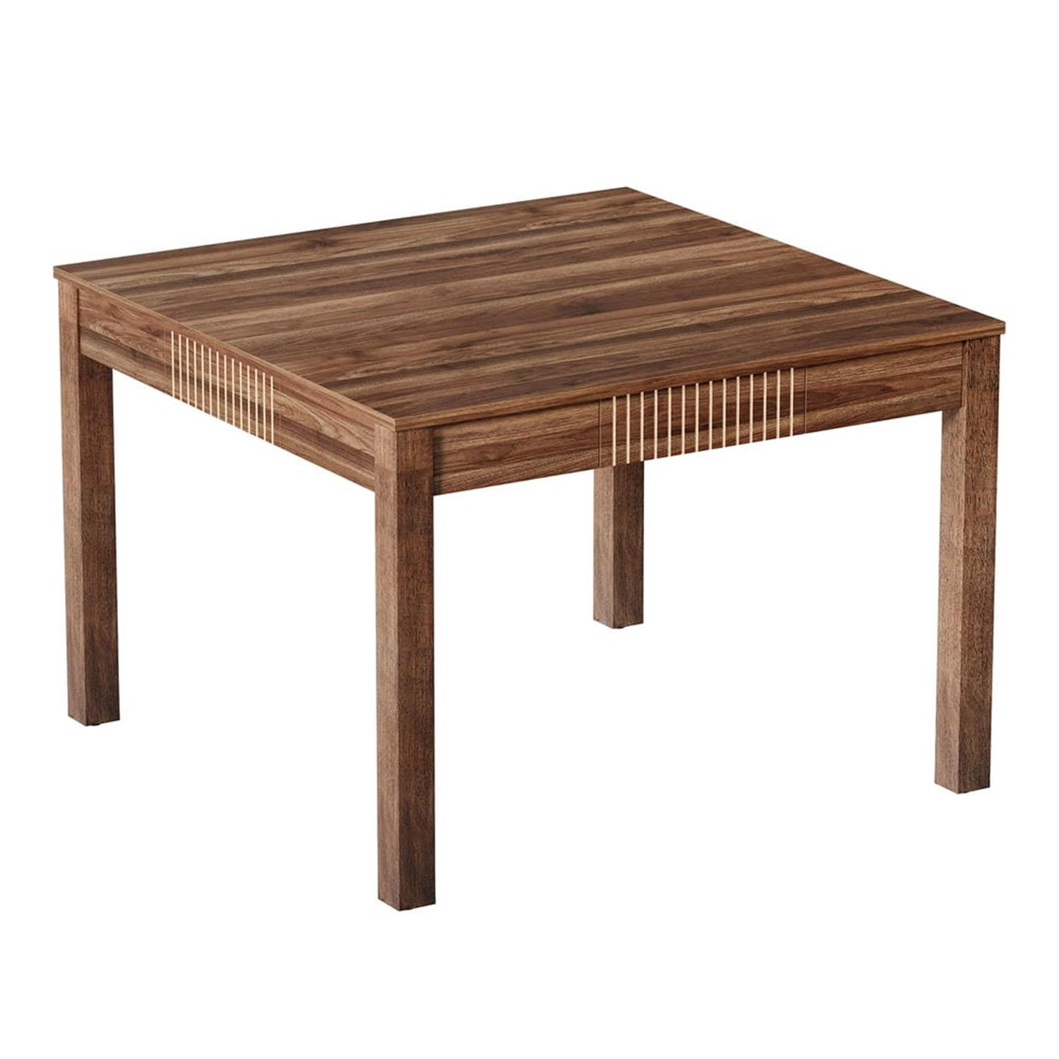 Demi Bonn 39" Wood Square Conference Room Tables, Modern Duty Study Writing Gaming Table for Home Office, Small Meeting Room Table, Brown