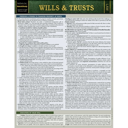 Wills & Trusts : a QuickStudy Laminated Law Reference & BAR Exam Study