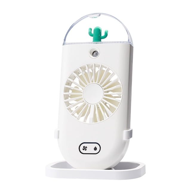 NARABB Cactus Handheld Water Replenisher Fan With Atmosphere Night Light Can Be Vertical And Portable USB Small Fan - Fans For Home