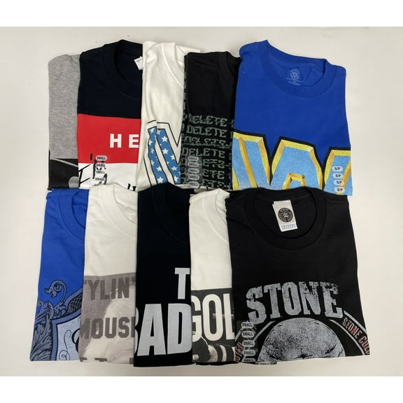 10 Men Size Small WWE T-shirts Cena Orton Undertaker The Rock Lot 1