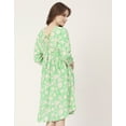 thumbnail image 2 of Moomaya Printed Quarter Sleeves Short Dress, Knee Length Flared Hem Summer Dress, 2 of 8