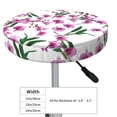 thumbnail image 2 of Green Leaves Orchids Flowers Round Bar Stool Seat Covers, Elastic Round Chair Cover Stool Seat Slipcover Bar Stool Cushions Round Pad for 12-14 inch, 2 of 5