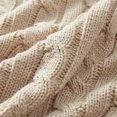 thumbnail image 3 of My Texas House Reece Sherpa Cable Knit Throw, 50" x 60", Brown Rice, 3 of 5