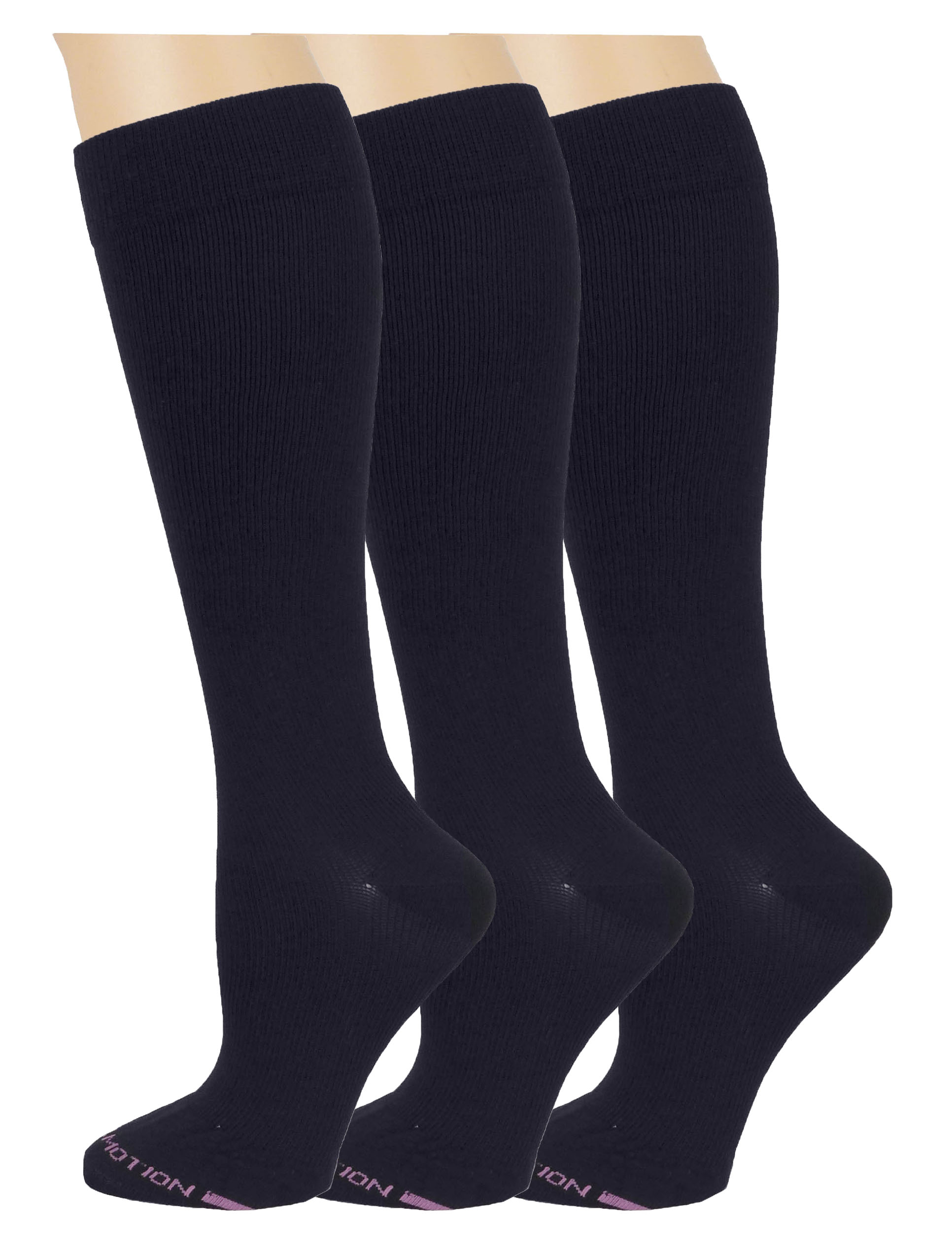 3 Pairs Pack Therapeutic Graduated Compression Women's Knee High