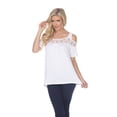 thumbnail image 1 of White Mark Women's Cold Shoulder Bexley Tunic Top, 1 of 5