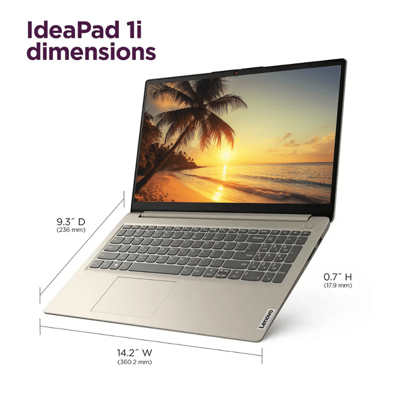 Lenovo Ideapad 15.6" LED Business and Student Laptop, AI Copilot, 36GB RAM 2TB SSD, Windows 11 Pro with 1 Year Microsoft 365, Intel Dual Core Processor, NLY Earphones, Sand