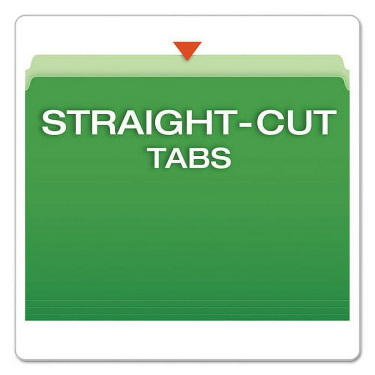 Colored File Folders, Straight Tabs, Letter Size, Green/Light Green, 100/Box Colored File Folders, Straight Tabs, Letter Size, Green/Light Green, 100/Box