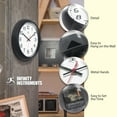 thumbnail image 6 of Infinity Instruments Director Wall Clock, Black, 12", 6 of 7