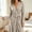 Beige, variant on Women's Ribbed Knit Wrap Bath Robe Long Sleeve Maxi House Robe with Self‑Tie Belt Dual Patch Pockets for Lounging
