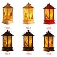 thumbnail image 2 of Kearding Navidad Vintage Castillo luz árbol de Navidad ventana pared linterna lámpara PVC Año Nuevo candelabro lámpara vacaciones decoración Kits de decoración para fiestas viejo rojo Kearding HA1720-03, 2 of 6