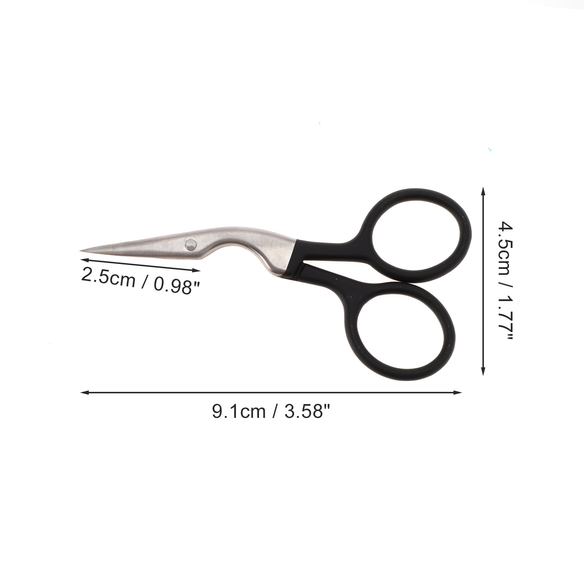 Unique Bargains 1 Pc Wrinkle Free Scissors Facial Hair Bathroom Black