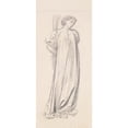 thumbnail image 2 of Sir Edward Coley Burne-Jones 13x24 Black Ornate Framed Double Matted Museum Art Print Titled: St George Series - Study of the Princess for ‘The Princess Chained to the Tree’, 2 of 5