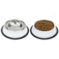 thumbnail image 1 of Podinor Cuencos De Acero Inoxidable Para Perros, Comida Y Agua, Antideslizantes, Apilables, Platos Para Cachorros Para Perros Pequeños, Medianos Y Grandes (Paquete De 2), 1 of 5