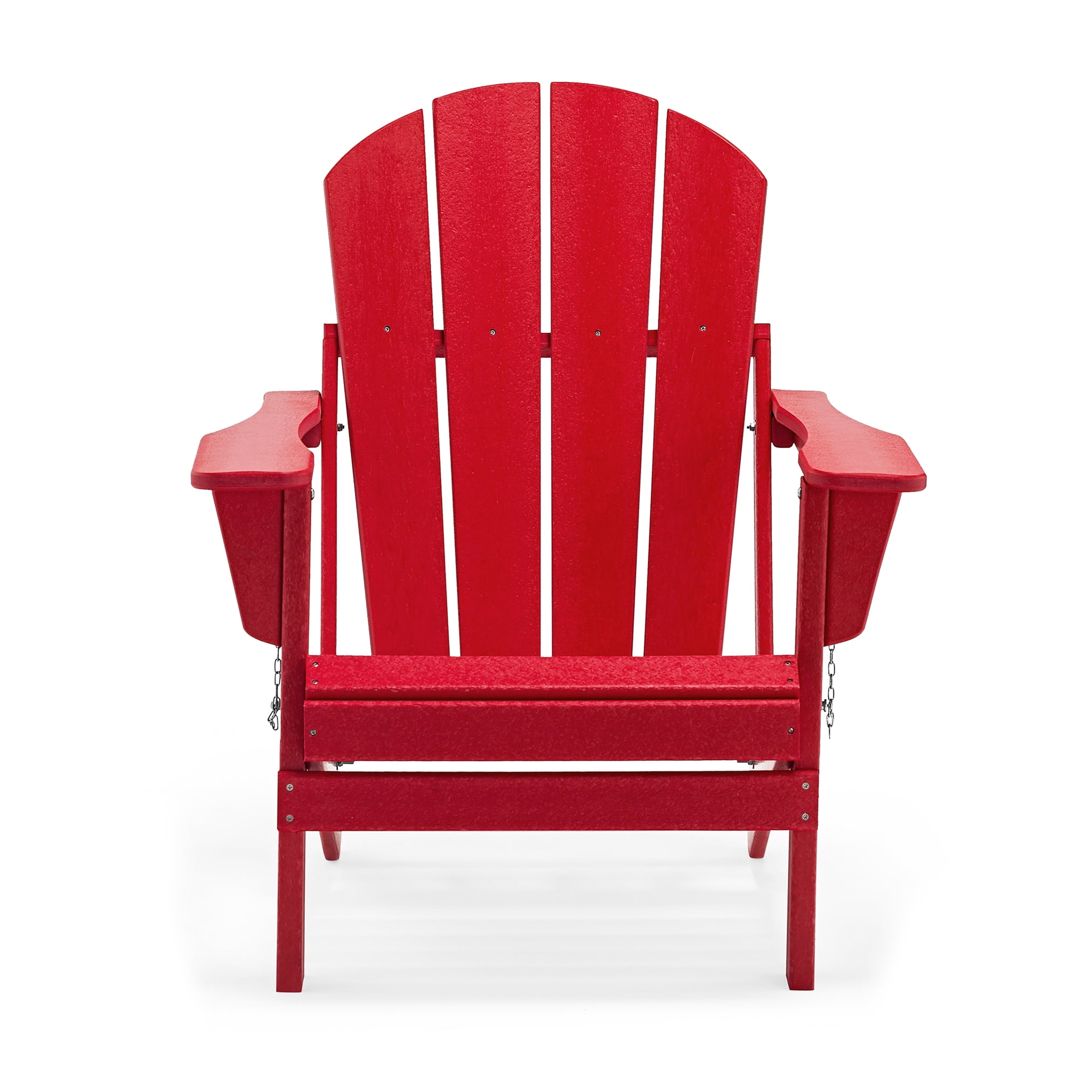 Folding Adirondack Lawn Chairs Set of 4 for Outdoor Patio Garden, Red