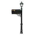 thumbnail image 2 of Lewiston Mailbox post system with Bayview Solar Lamp, 3 cast aluminum personalized address plates and decorative ornate base, 2 of 2
