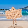 thumbnail image 2 of Yayeee Kids Hooded Towel with Hand Pockets Beach Soft Absorbent Bath Wrap 50 x 23.5 inch, Orange Ghost Plaid Pattern, 2 of 5