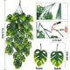 thumbnail image 3 of XmhyTop 4 enredaderas de hojas artificiales de Monstera de 5,9 pies, plantas colgantes falsas, hojas de palma de hiedra, enredaderas verdes, guirnalda de Monstera tropical falsa, 3 of 4