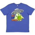 thumbnail image 3 of Inktastic Out of This World- Cute Green Alien UFO Youth T-Shirt, 3 of 5