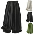 thumbnail image 3 of Yuanlook Women's Casual Capris Pants,Comfy Loose Palazzo Flowy Cropped Trousers Wide Leg Baggy Pants, 3 of 3