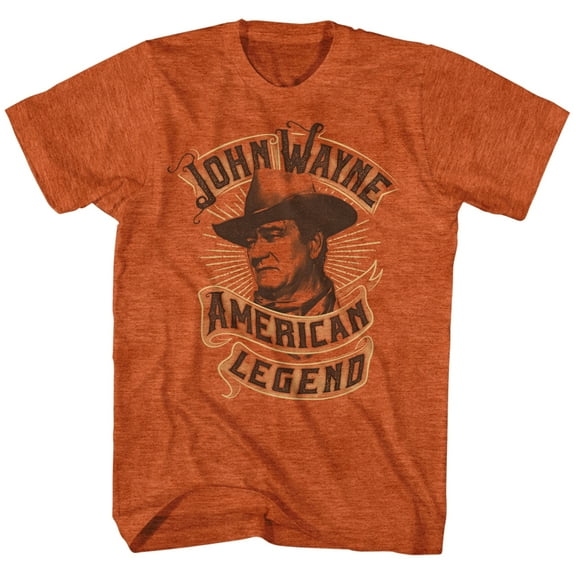 John Wayne Banner Orange Heather Adult T-Shirt