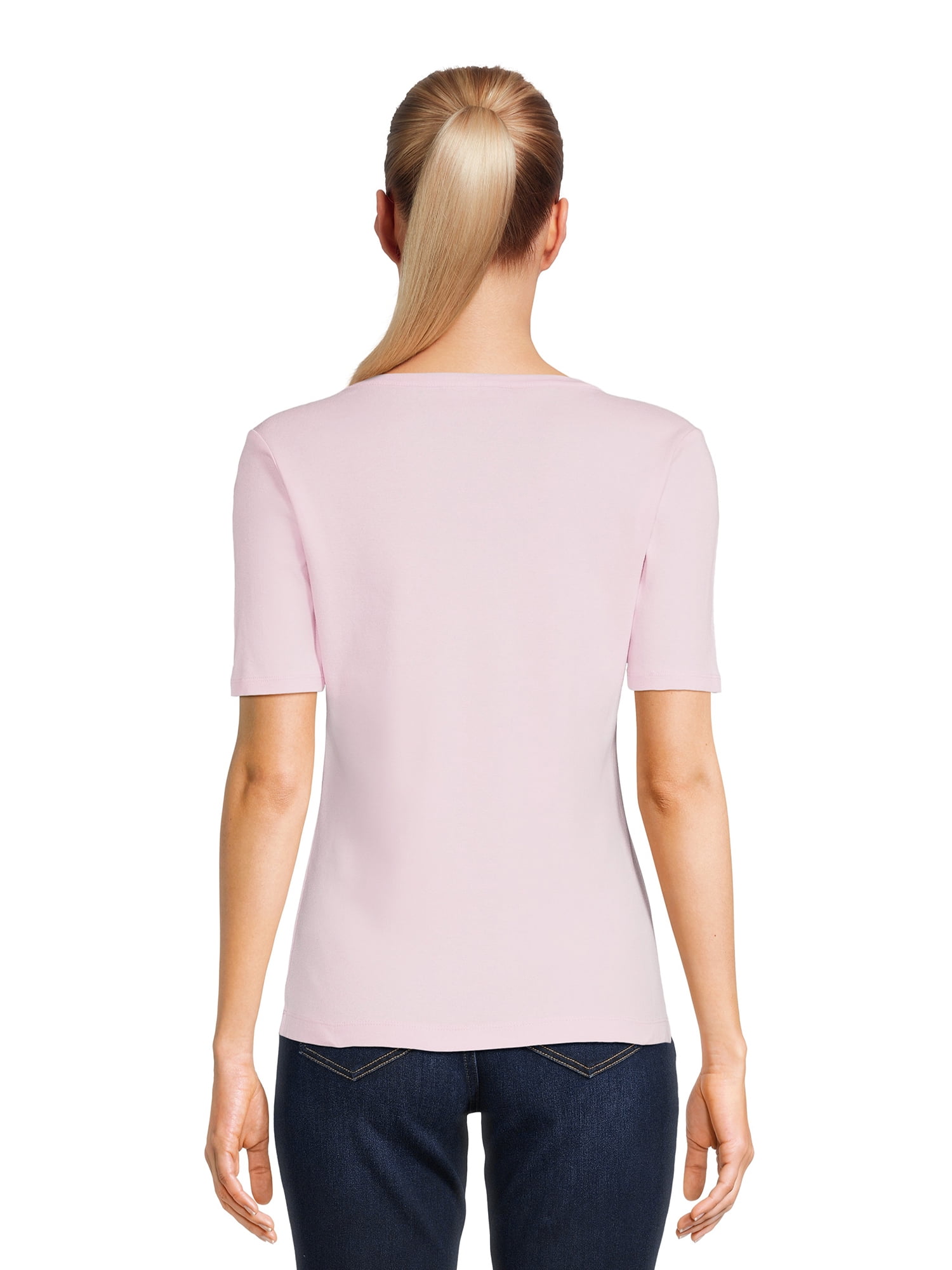 RealSize Women's Ribbed Henley Shirt, Sizes XS-3XL
