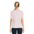 thumbnail image 3 of RealSize Women's Ribbed Henley Shirt, Sizes XS-3XL, 3 of 5