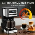 thumbnail image 3 of Programmable Coffee Maker 12 Cup with LED Display, 4 Brew Strengths, Iced Coffee Mode, 24H Timer & Auto Shutoff for Home Office, 3 of 8