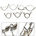 SUKIY 2x Fishing Steel Wire Leader Line With Swivel DuoLock Snap for