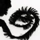 thumbnail image 3 of Hilo para tejer con flecos, hilo con flecos, lana con flecos, hilo con efecto, lana, piel Negro, 3 of 6
