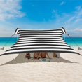 thumbnail image 1 of Carpa de playa BEW, toldo portátil, 3 x 3 m, UPF 50+, a rayas negras, 1 of 7