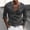 Black, variant on Men's Casual Striped Long Sleeved Round Neck Half Button Pullover with Pocket Top Beige