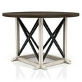 thumbnail image 4 of Furniture of America Knix Rustic Wood 5-Piece Dining Set in Antique White, 4 of 11