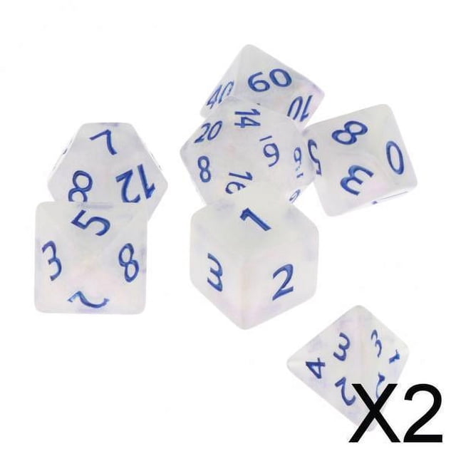 Juego de Dados Poliédricos de Plástico 3x7/Set para Juego de Dragones Y Mazmorras D& de Juguete 7 , como se describe, 2 piezas