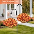 thumbnail image 6 of Lyacmy Fall Artificial Hanging Basket with Mums, UV Resistant Fake Flower Petunias with with 20Inch Coconut Lining Chain Flowerpot, 6 of 8