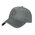 thumbnail image 2 of LNWH Baseball Cap, Adjustable Size for Running Workouts and Outdoor Activities All Seasons, Vintage Brown Mandala Floral - Gray, 2 of 8