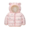 thumbnail image 2 of Esaierr Kids Toddler Winter Puffer Down Coats Print Puffer Jacket Ears Hoods Baby Winter Warm Outerwear for Boys Girls 1-7T, 2 of 7