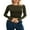 Army Green, variant on Baby Sweetie Women Casual Slim Fit Basic Crop Tops Solid Color Long Sleeve Crew Neck Pullover Tight Tee Shirts Streetwear