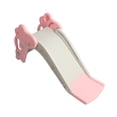 thumbnail image 2 of Tobogán para niños pequeños, plegable, de plástico, estructura estable, protección fiable, tobogán para niños, color rosa, 2 of 12