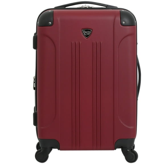 Travelers Club Chicago 20-Inch Hard Side Rolling Carry-on Luggage - Red