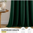 thumbnail image 4 of Short Curtains for Windows - Christmas Hunter Green Blackout Half Window Curtains Thermal Insulated Drapes for Kitchen Bedroom Bathroom Grommet Top Small Basement Tiers W40 x L36 Inch 2 Panels, 4 of 5