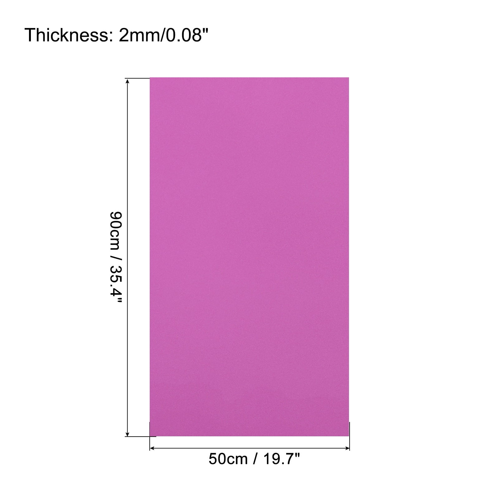 Uxcell EVA Foam Sheets Rose 35.4 Inch x 19.7 Inch 2mm Thick Crafts Foam Sheets for Costumes, Arts and Crafts Projects Pack of 5