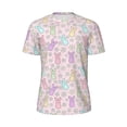 thumbnail image 5 of Wukai Colorful Bunny Print Men's Short-Sleeved Mesh T-Shirt,Quick-Dry Short Sleeve Workout T-Shirt-X-Small, 5 of 8