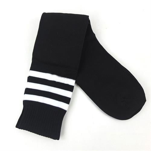 Faithtur Chaussettes de Football pour Femmes et Hommes Mode à Rayures Imprimées Chaussettes d'Exercice Hauteur Genou