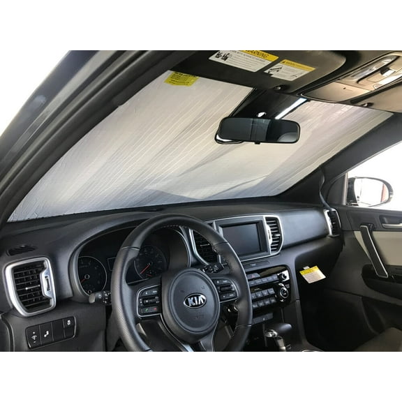 HeatShield, The Original Windshield Sun Shade, Custom-Fit for Kia Sportage SUV w/ Sensor 2017, 2018, 2019, Silver Series